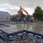 Concrete pour for for new build subfloor