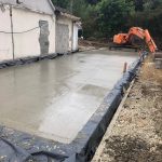 Replacement subfloor after demolition of part of the dwelling