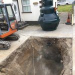 Replacing a live septic tank