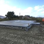 Concrete pour for for new build subfloor